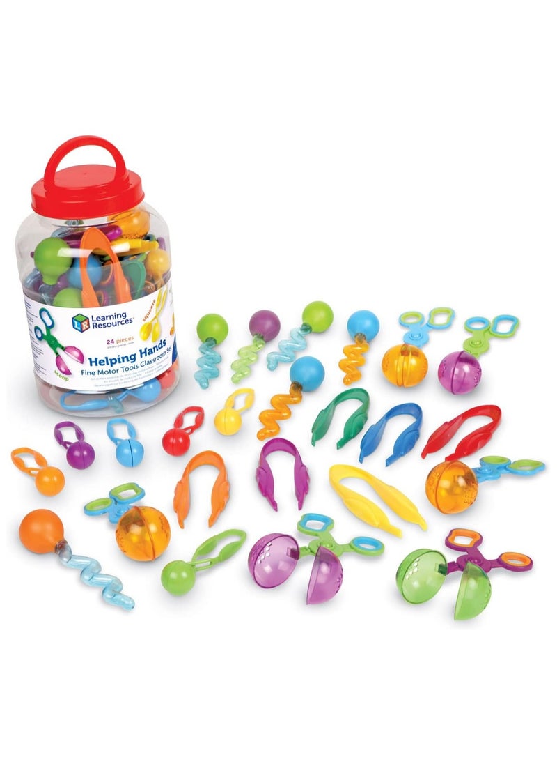 Learning Resources Helping Hands Fine Motor Tools Classroom Set - 24 Pieces, Ages 3+, Sensory Tools for Classroom, Fine Motor Tool Set for Class, Teacher Resources for Classroom,Back to School  - Image 3