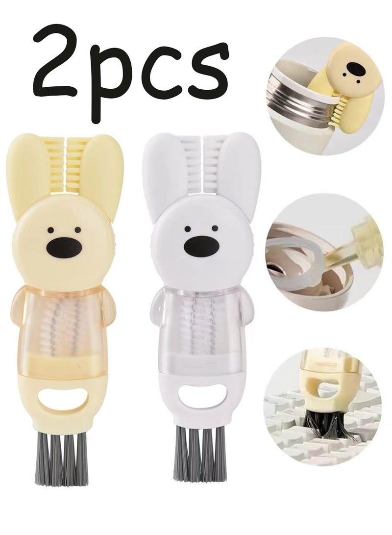 4 in1 Multifunction Bottle Lid Brush,Crevice Cleaner for Tight Spaces,Portable Gap Cleaning Brush(2pcs) - Image 1