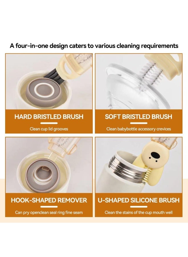 4 in1 Multifunction Bottle Lid Brush,Crevice Cleaner for Tight Spaces,Portable Gap Cleaning Brush(2pcs) - Image 3