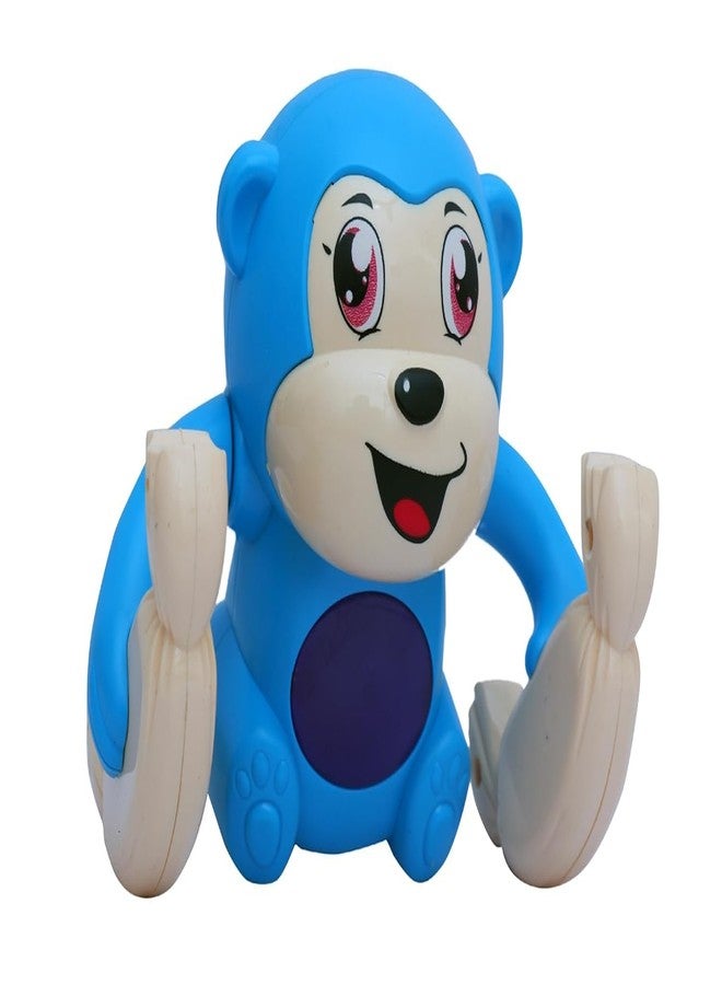 VENTUREBELL Dancing Monkey Toy, Blue, 12 cm, with Light and Sound Effects, Touch Sensor - Image 1