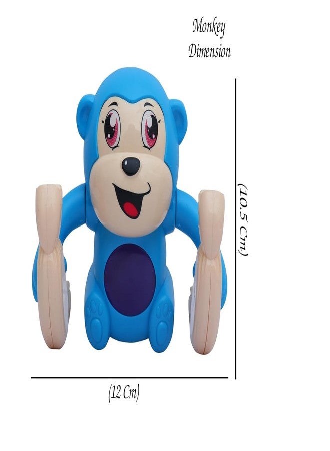 VENTUREBELL Dancing Monkey Toy, Blue, 12 cm, with Light and Sound Effects, Touch Sensor - Image 2