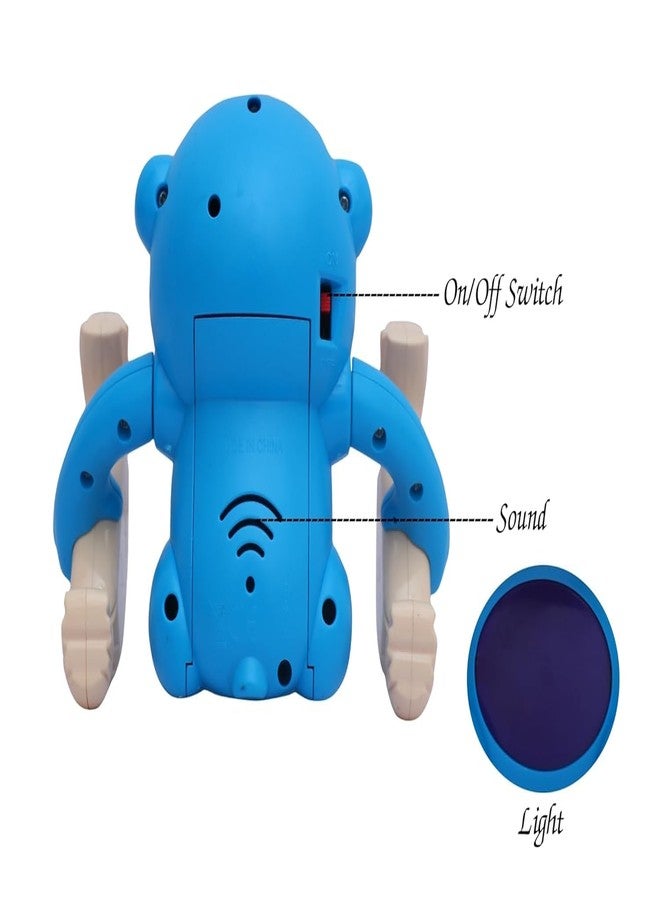 VENTUREBELL Dancing Monkey Toy, Blue, 12 cm, with Light and Sound Effects, Touch Sensor - Image 5