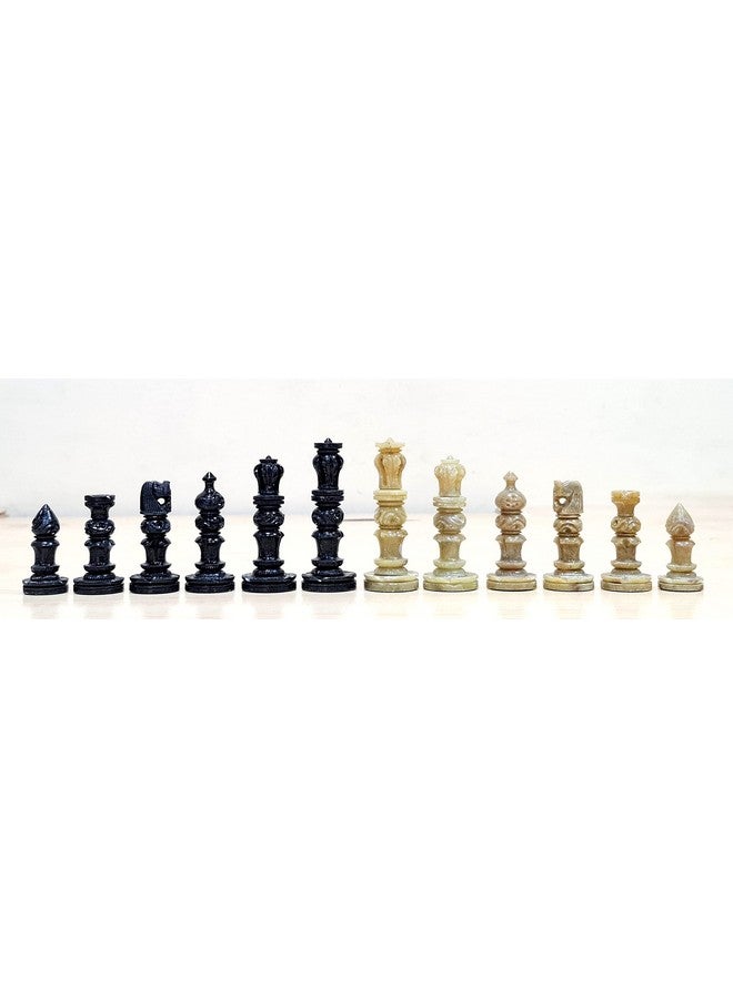 StonKraft Adult Stone Chess Pieces Chessmen Chess Coins (2.5" King), Multicolor - Image 2