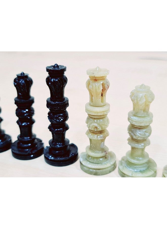 StonKraft Adult Stone Chess Pieces Chessmen Chess Coins (2.5" King), Multicolor - Image 4