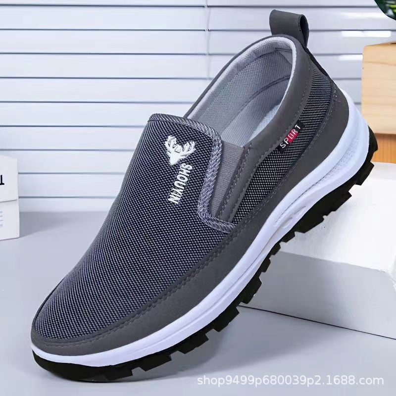 Mens Beijing Cloth Shoes Soft Sole Casual Gd-4 [grey]