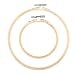 simarro 2 Pieces Embroidery Hoops 4 and 6 Round Embroidery Hoops Bamboo Round Cross Stitch Hoops Adjustable Frame Hoop for Embroidery Cross Stitch Art Craft Sewing and DIY Decoration - Image 2