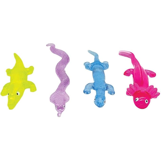 Geddes Raymond Geddes Squish n Smell Reptiles - Pack of 12 - Scented Squishy Animal Toys for Kids and Sensory Fun - Image 1