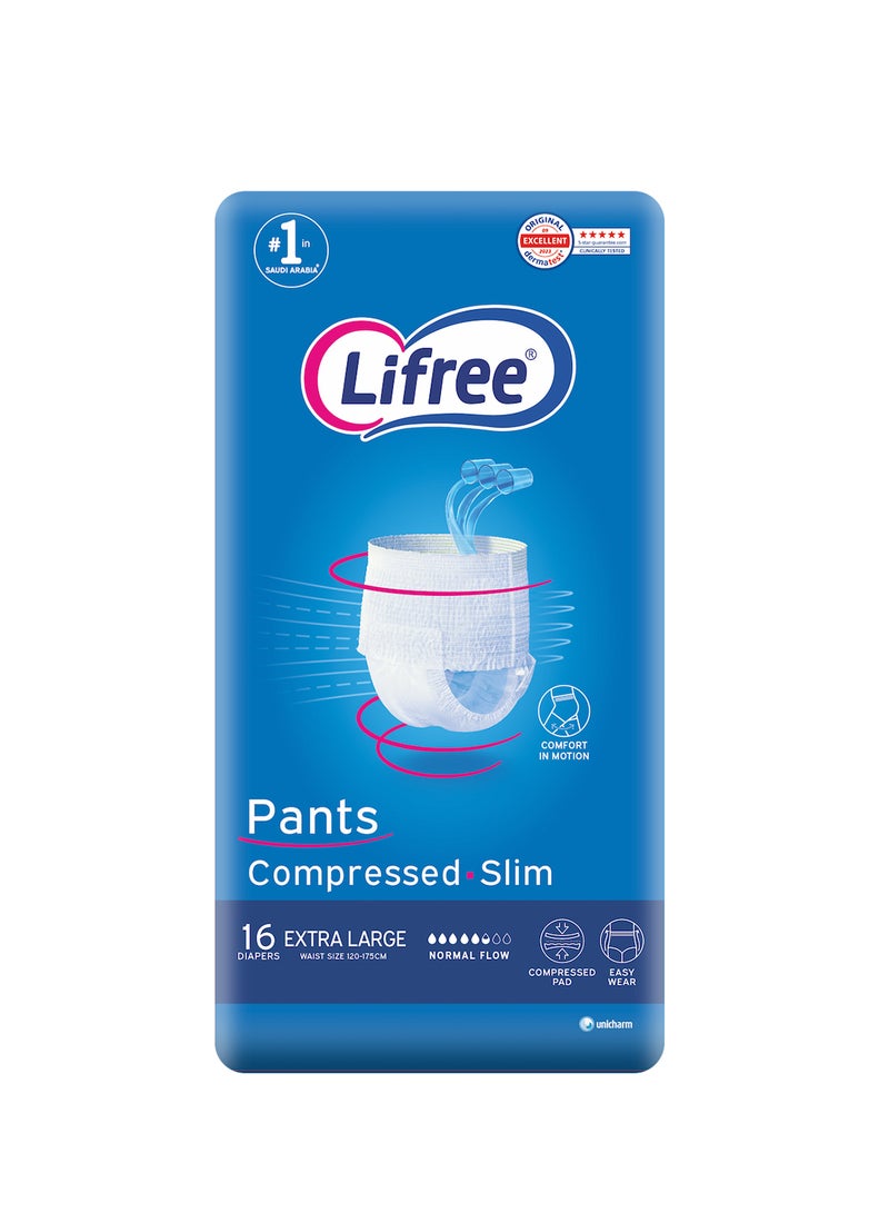 Lifree Slim Culotte Adult Diaper Pants Xl Sizejumbo Pack16 Pieces - Image 1