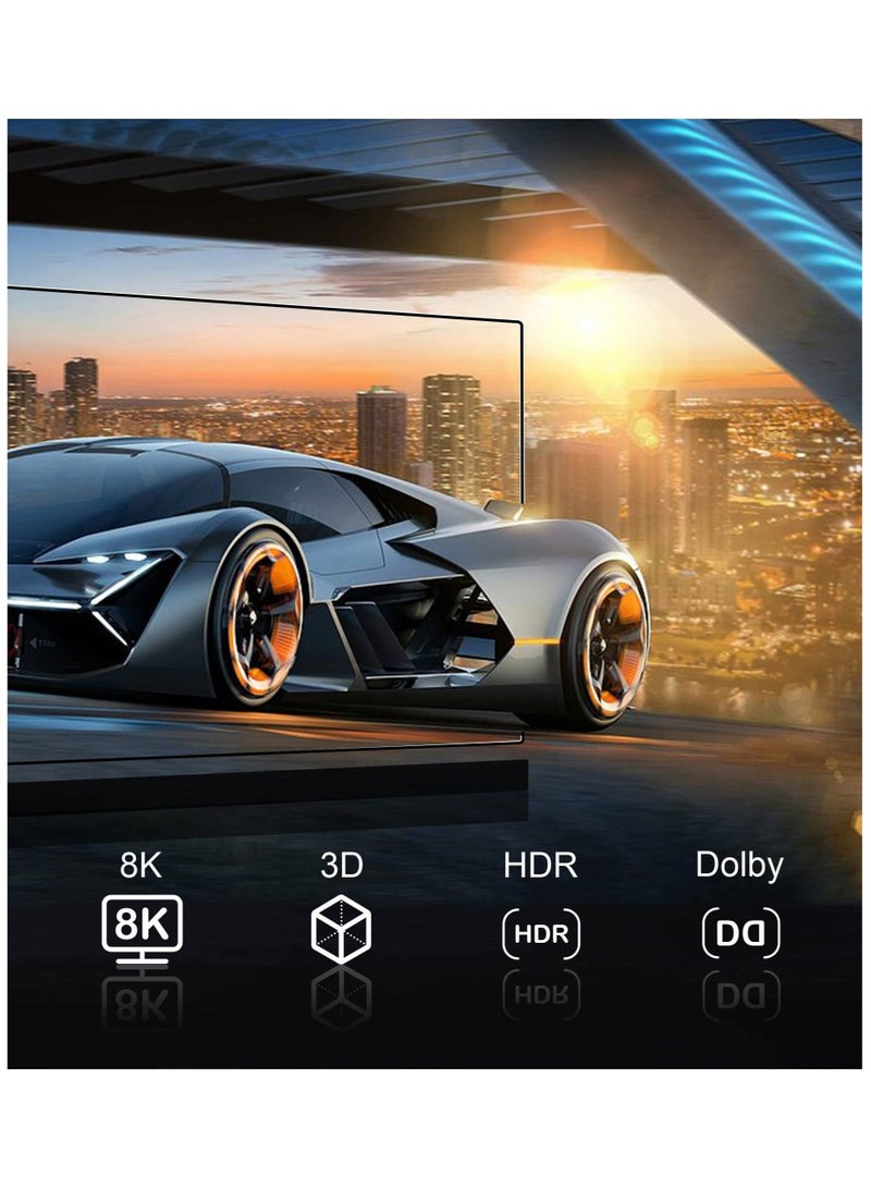 Captaintech SYOSI HDMI 2.1 Switch 4K 120Hz, Aluminum Alloy 8K@60Hz HDMI Switch, 3 Port HDMI Switcher Selector Box, Supports 4K@120Hz, Ultra HD, 4K HDMI Selector Switcher for Game Consoles - Image 4