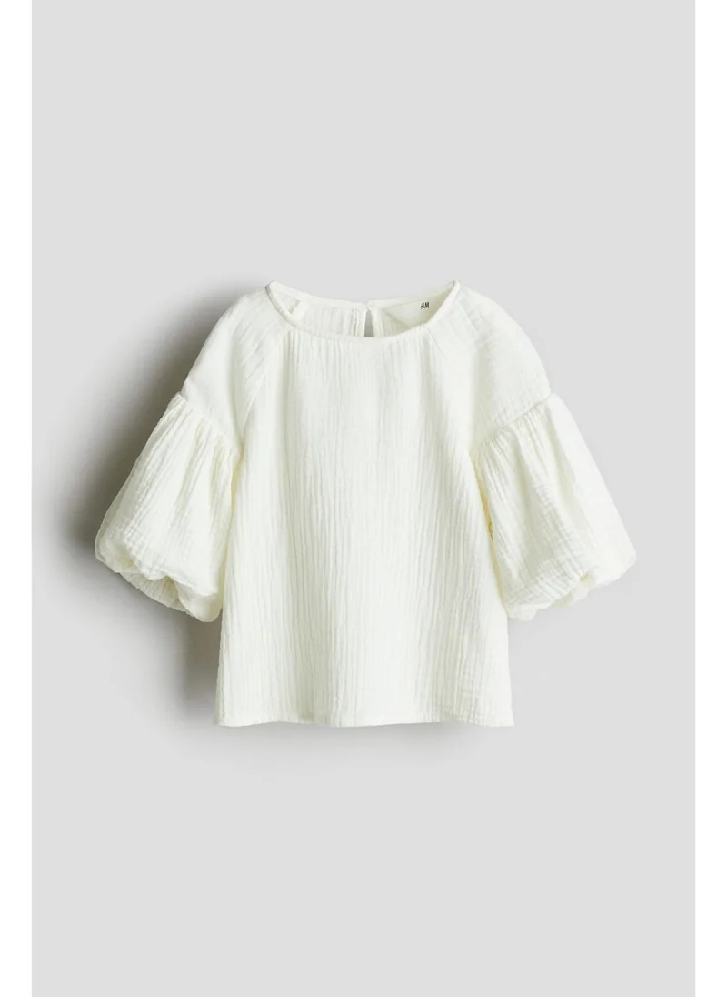 H&M Cotton muslin blouse
