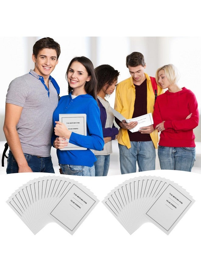 Marspark 50 Pack Year End Tax Folder 9 X 12 Inch Tax Return Folders With Pockets Income Tax Return 2 Pocket Folders Grey For Storing Or Handling Personal And Customer Tax Return - Image 4