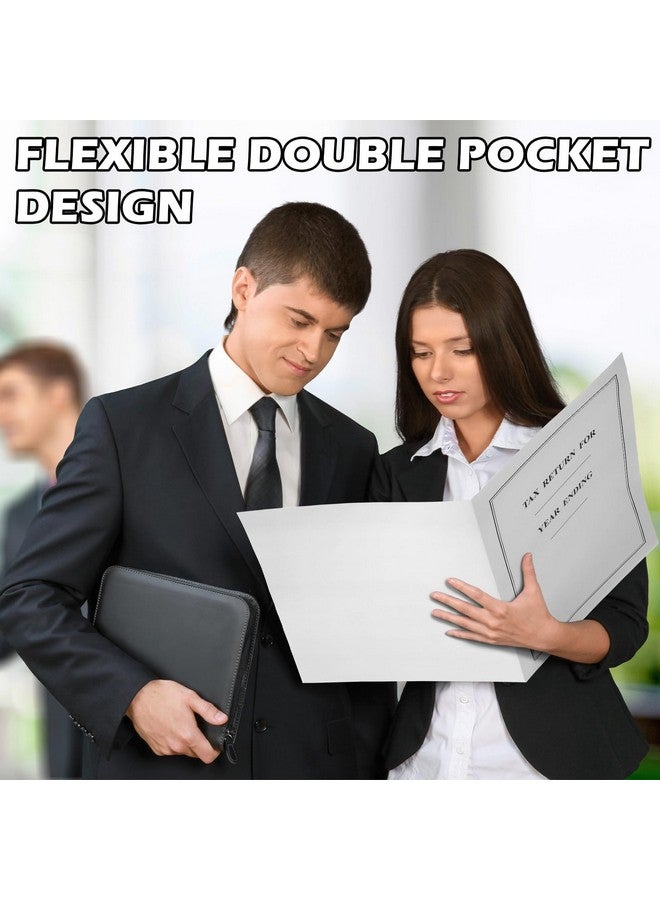 Marspark 50 Pack Year End Tax Folder 9 X 12 Inch Tax Return Folders With Pockets Income Tax Return 2 Pocket Folders Grey For Storing Or Handling Personal And Customer Tax Return - Image 3