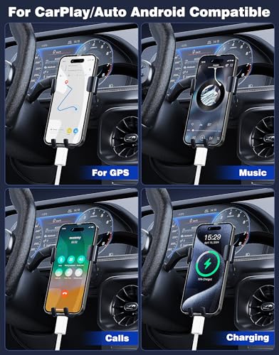 iMangoo USB C Cable for Carplay, Car Play Cord for Apple iPhone 17 Air 16 16e 15 Pro Max, USB A to Type C Data Transfer Short Braided Charger Charging Cable for Android Auto Galaxy S25 Wire 1 ft White - Image 2