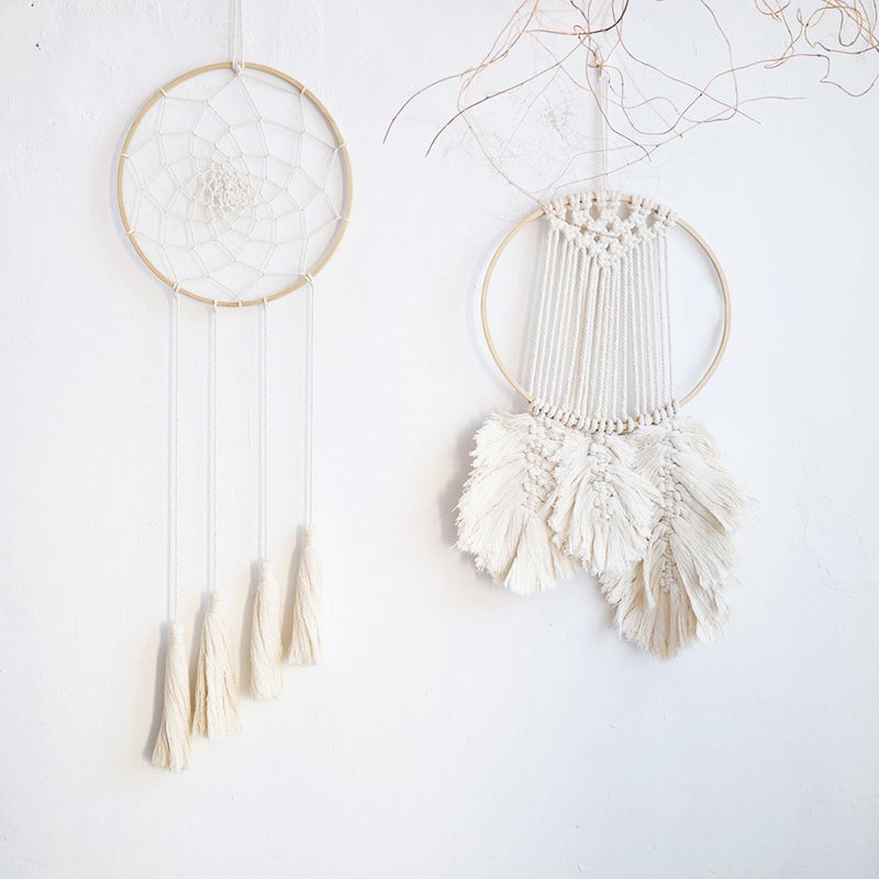 40 pcs Dreamcatcher DIY Round Fan Frame Craft Making Materials (26cm) - Image 3