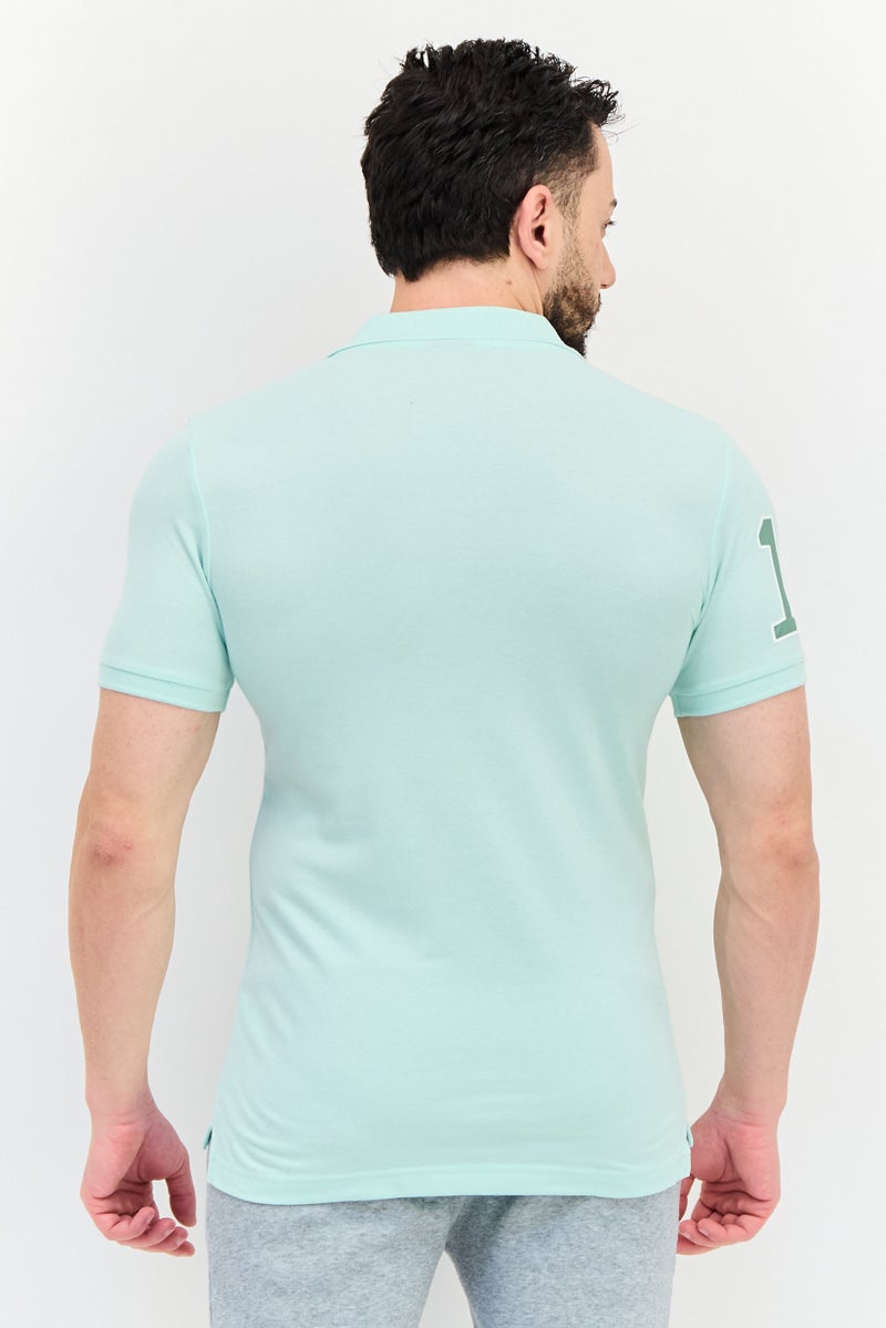 PUMA قميص بولو خارجي بأكمام قصيرة بتصميم نحيف للرجال من بومة x One 8، أخضر نعناعي - Image 3