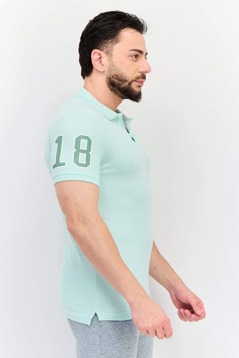 PUMA قميص بولو خارجي بأكمام قصيرة بتصميم نحيف للرجال من بومة x One 8، أخضر نعناعي - Image 2