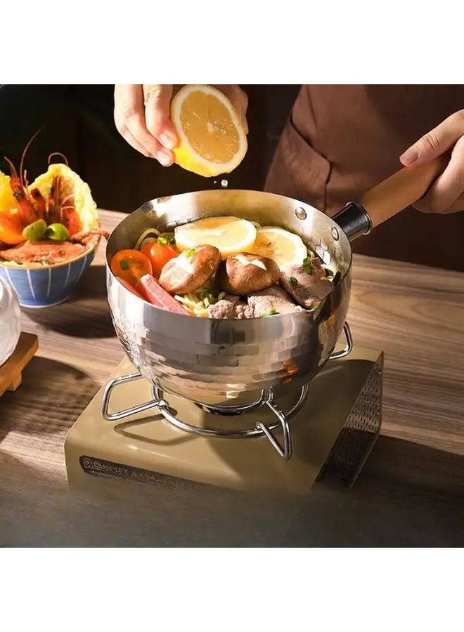 430 Stainless Steel Snowflake Pan Non Stick Small Pot Induction Compatible Rust Resistant - Image 1