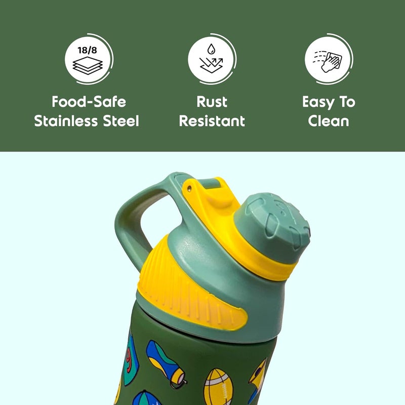 Rabitat ZYLO Vacuum Insulated Water Bottle Mad Eye 550ml | 2 Years Brand Warranty | Water Bottle for School Kids | Thermos Flask | Upto 24 hrs Hot and Cold Steel Water Bottle | ISI Certified - Image 2
