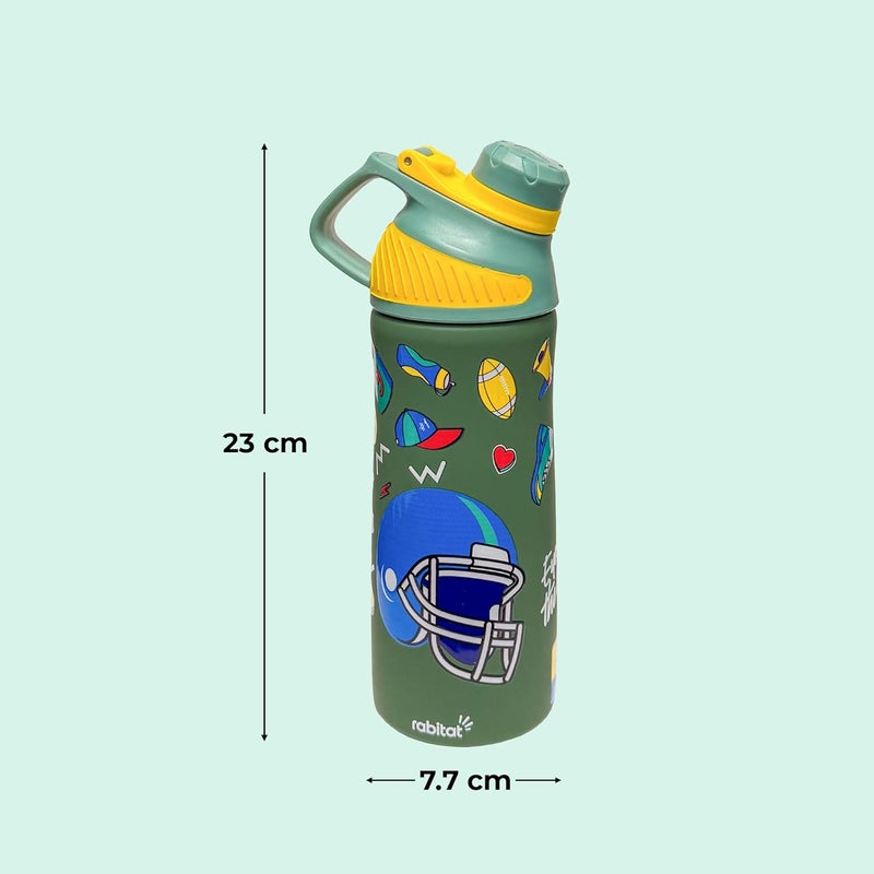 Rabitat ZYLO Vacuum Insulated Water Bottle Mad Eye 550ml | 2 Years Brand Warranty | Water Bottle for School Kids | Thermos Flask | Upto 24 hrs Hot and Cold Steel Water Bottle | ISI Certified - Image 4