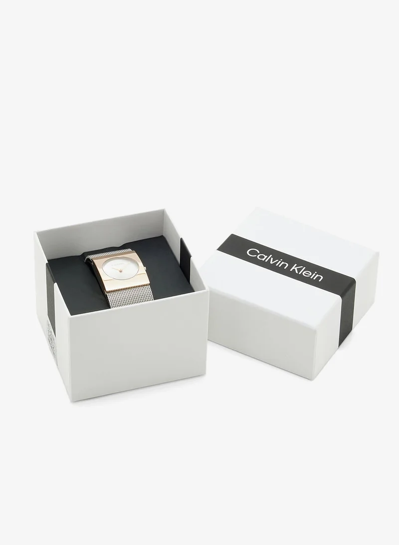 Calvin Klein  2-Hand CK Pulse Collection Quartz Movement Watch For Women With Silver Stainless Steel Mesh Bracelet - 25100063 for Women | Best Price UAE