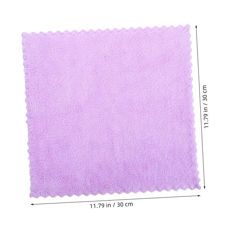 10Pcs Soft Fleece Washcloths Towels Compact Absorbent For Bath Makeup Removal Adults - Image 3