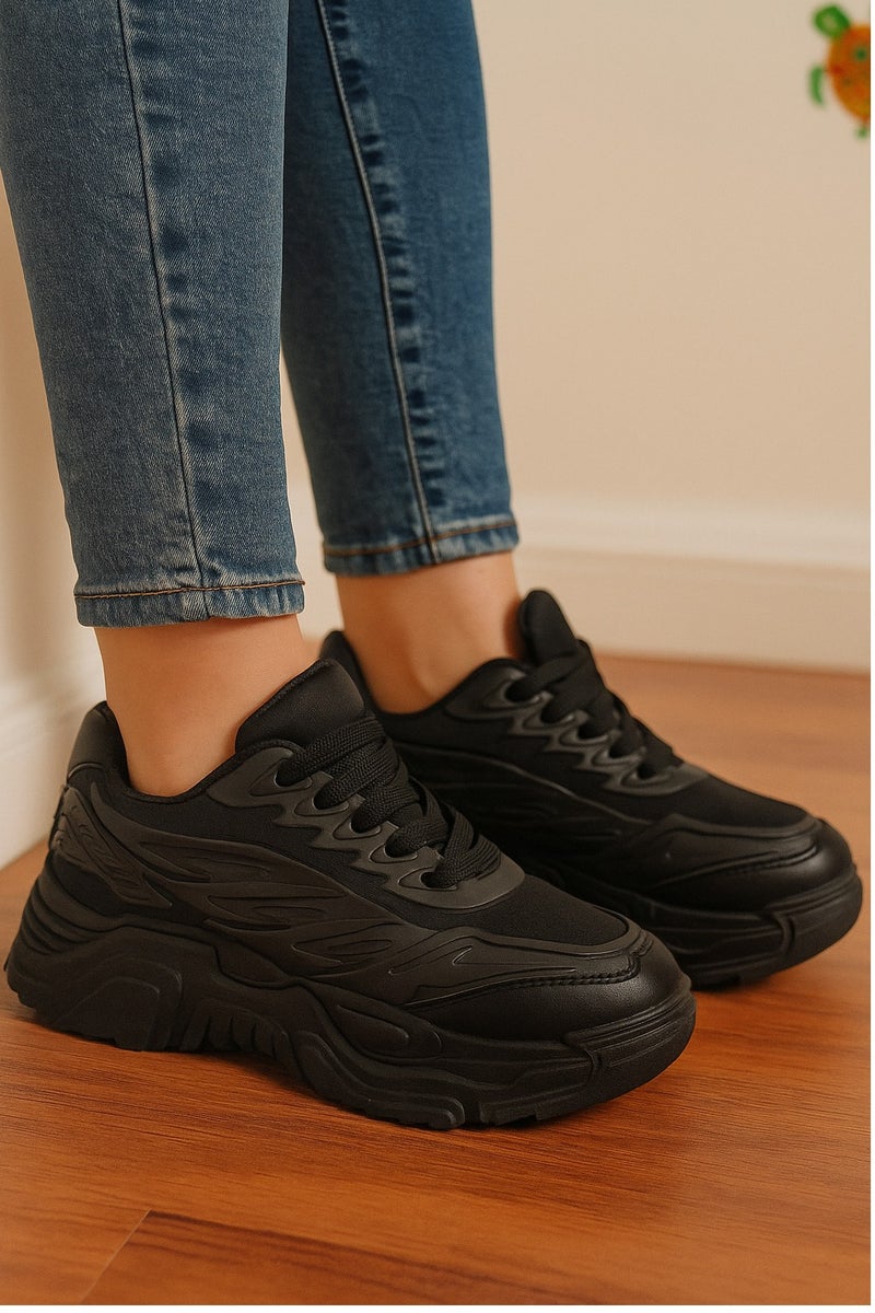 Vbranda Sneakers Stylish All-Chunky L-984-BLACK - Image 1