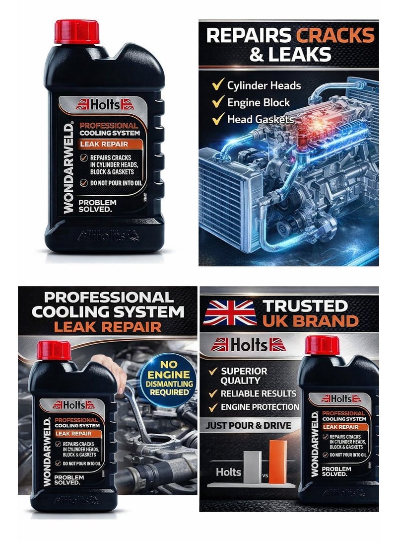 Holts Professional Cooling System Leak Repair – Repairs Cracks in Cylinder Heads, Block & Gaskets - Image 3