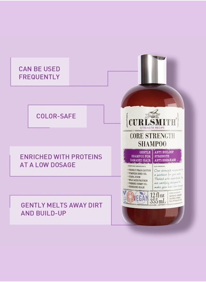 CURLSMITH – Core Strength Shampoo, Gentle Protein-Rich for Frequent Use (32 fl oz)  - Image 3