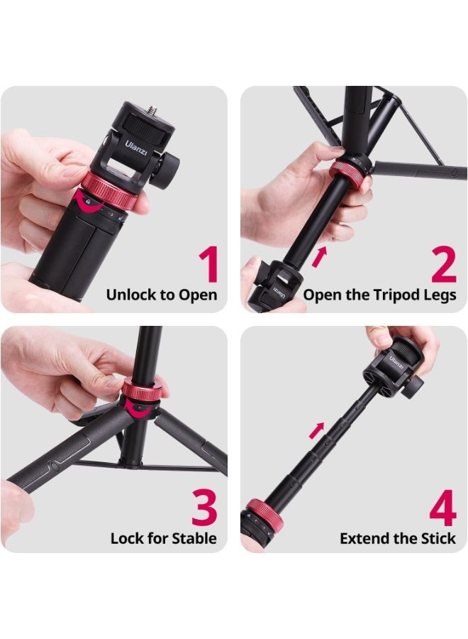يولانزي حامل ثلاثي القوائم ULANZI Select 59 بوصة لكاميرا السيلفي - MT-71 غير مرئي طويل قابل للتمديد، حامل ثلاثي القوائم محمول وخفيف الوزن، 7 أقسام لكاميرات الحركة - Image 5