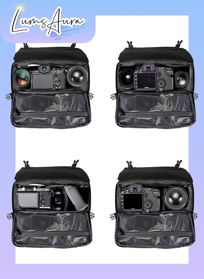 LumsAura Sling Camera Case with Tripod Holder, Small Compact Camera Tactical Shoulder Bags for DSLR/SLR/Mirrorless Cameras, Water-Resistant Crossbody Bag Women Men, Black  - Image 2