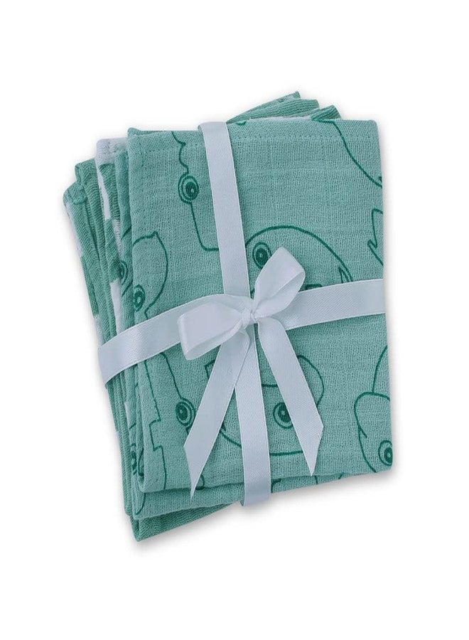 THEONI Baby Muslin Washcloths - Organic Muslin Cotton Baby Wipes - Soft Newborn Baby Face Towel for Sensitive Skin-Forest Friends Wipes-Pack of 5. - Image 4