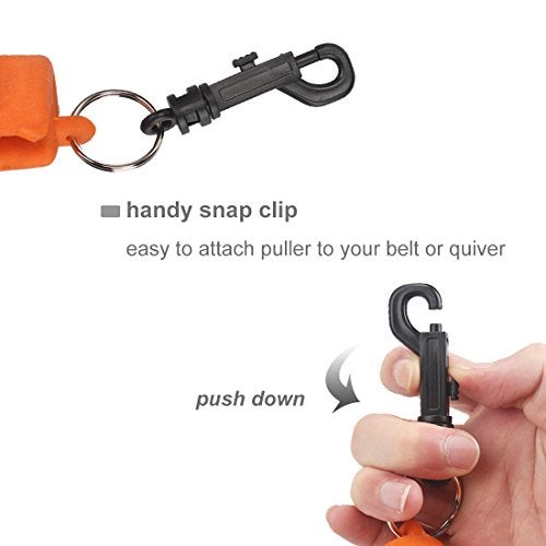 KRATARC Archery Arrow Puller Target Remover Gripper with Belt Clip (Orange) - Image 4