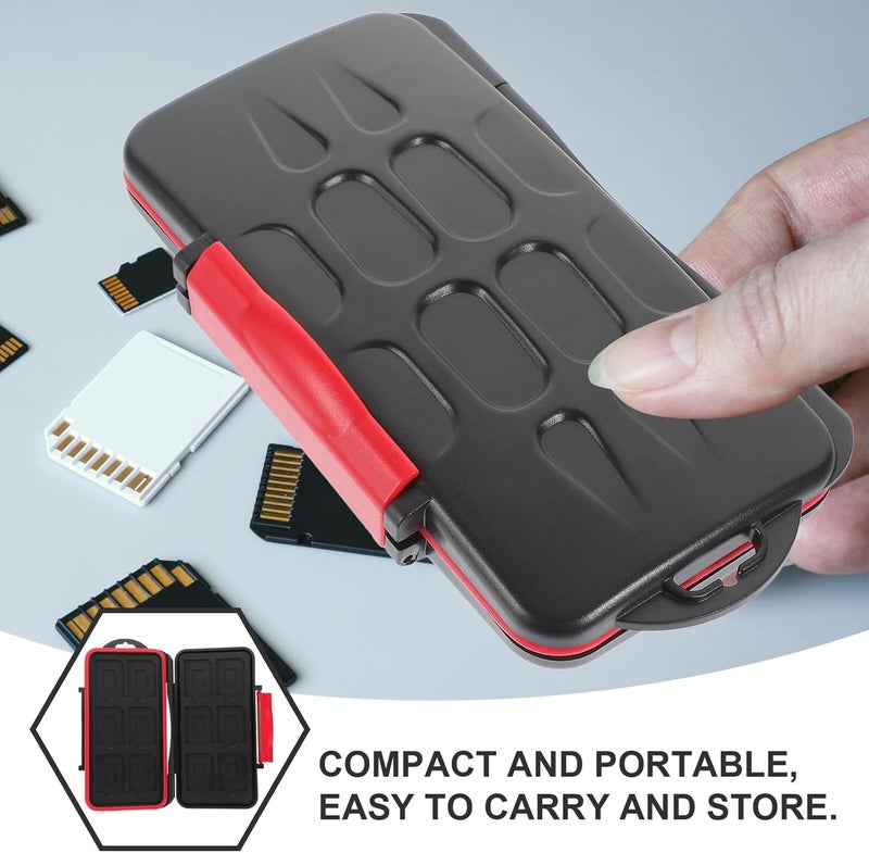 Lurrose Memory Card Case Holder Compatible with Micro and Standard Cards Waterproof Shockproof Portable Storage Box for Photographers and Travelers - Image 3