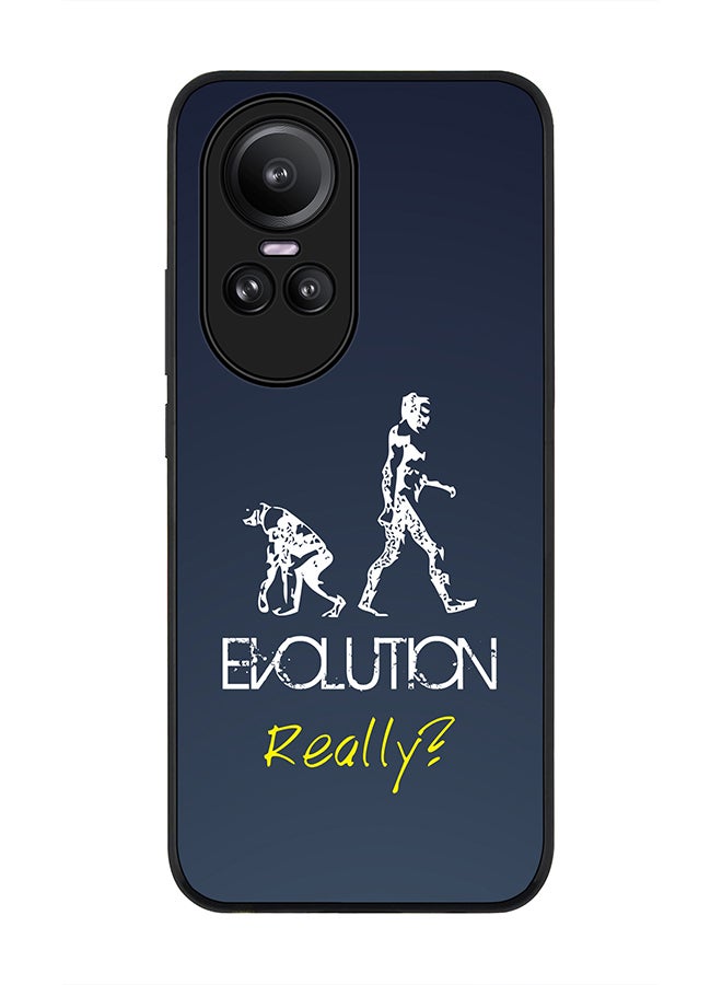 Stylizedd Rugged Black Edge case for Oppo Reno10 / Oppo Reno10 Pro, Custom Slim fit Flexible Anti Drop Thin Phone Case Cover - Evolution, Really (Grey) - Image 1
