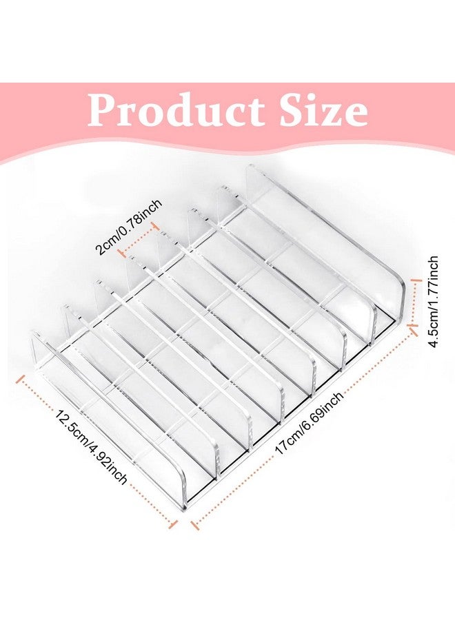 maycreate Acrylic Eyeshadow Palette Makeup Organizer, 7-Cell Cosmetic Storage, Cosmetics Display Storage Holder For Cosmetic, Eye Shadow, Sunglasses And Wallets - Transparent - Image 2