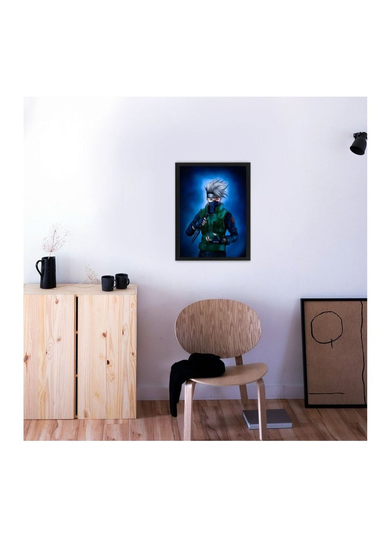 Digital Wall Art Poster Frame Naruto Character Kakashi 30X40 cm