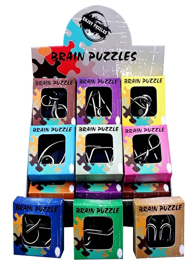 AHYUAN 24 Pack Metal Puzzles Brain Teaser IQ Wire Metal Puzzles for Adults Kids Teenagers Gifts Fidget Toys Educational Puzzle Games Toys Magic Trick Toy Party Favors for Kids Adults Challenge - Image 1