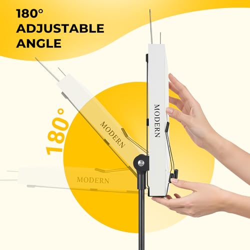 CAHAYA Portable Sheet Music Stand - Dual-Use Desktop/Floor Music Stand Height Adjustable Book Holder Folding with Carrying Bag and Clip for Students Musicians Outdoor Performances - Image 4