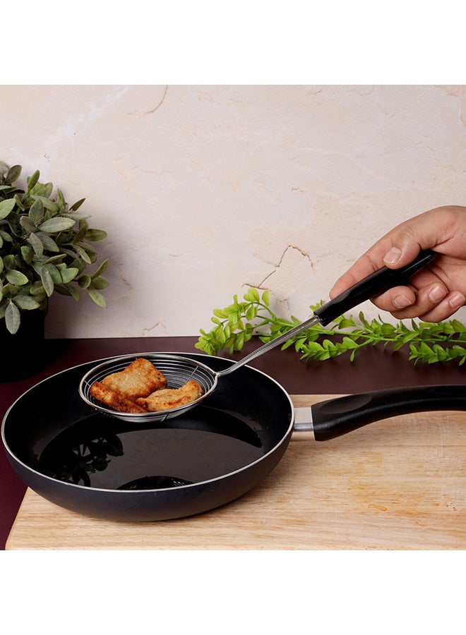 Royalford Stainless Steel Skimmer Silver With Black Handle - Image 5