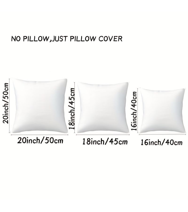 Contemporary Minimalist Letter Pattern Printed Plush Pillow Covers 18x18 Inch - Image 3