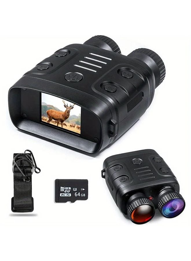 Night Vision Binoculars 10X Digital Zoom 1080P HD Video 10MP Photos Infrared Illuminator Includes 64G SD Card - Image 1