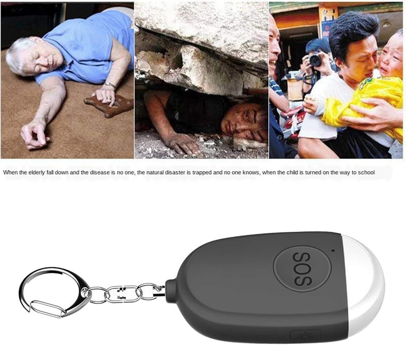 klarakoPersonal Alarm, Security Alarms Keychain with LED Flashlight, Mini 130DB Panic Rape Attack Safety Alarms for Women Kids and Night Walkers klarakoBlack - Image 3