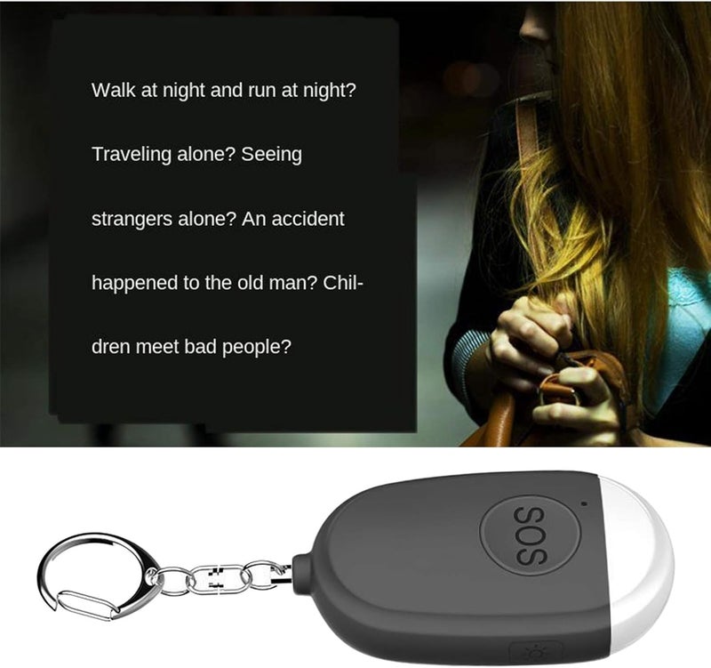 klarakoPersonal Alarm, Security Alarms Keychain with LED Flashlight, Mini 130DB Panic Rape Attack Safety Alarms for Women Kids and Night Walkers klarakoBlack - Image 4