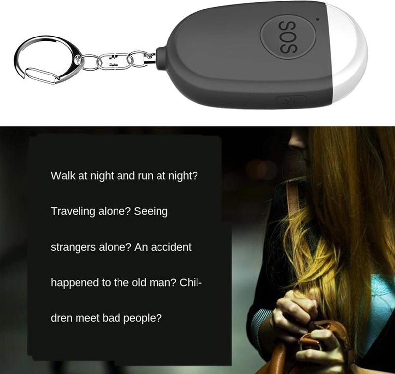 klarakoPersonal Alarm, Security Alarms Keychain with LED Flashlight, Mini 130DB Panic Rape Attack Safety Alarms for Women Kids and Night Walkers klarakoBlack - Image 1