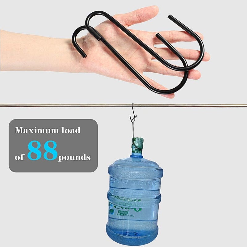 Vindar 3 Pack 6 Inches Bird Feeder Hook Heavy Duty Big S Hooks Hangers for Kitchen, Office, Wind Chimes, Lanterns, Gardening Tools, Hummingbirds Feeders, Bird House, Lanterns - Image 2