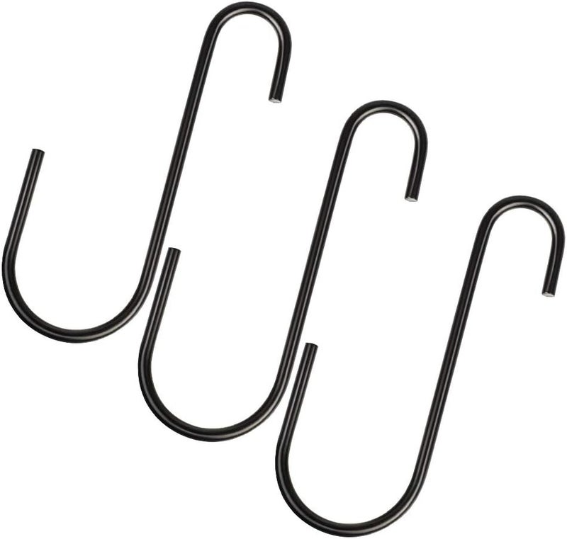 Vindar 3 Pack 6 Inches Bird Feeder Hook Heavy Duty Big S Hooks Hangers for Kitchen, Office, Wind Chimes, Lanterns, Gardening Tools, Hummingbirds Feeders, Bird House, Lanterns - Image 1