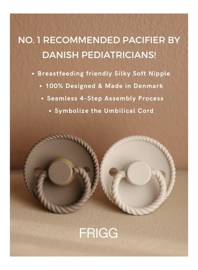 FRIGG Rope Silicone Baby Pacifier 0-6M 1-Pack Honey Gold - Size 1
