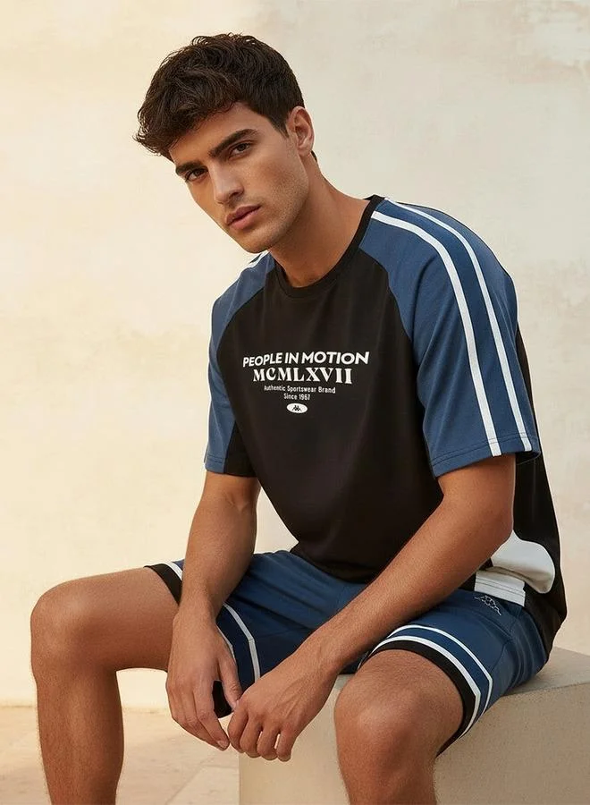Kappa Black Kappa 2 Way Stretch T-shirt for Men | Best Price UAE