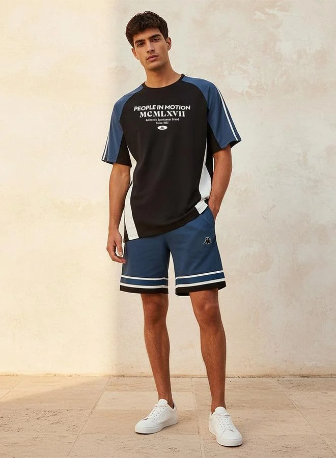 Kappa Black Kappa 2 Way Stretch T-shirt for Men | Best Price UAE