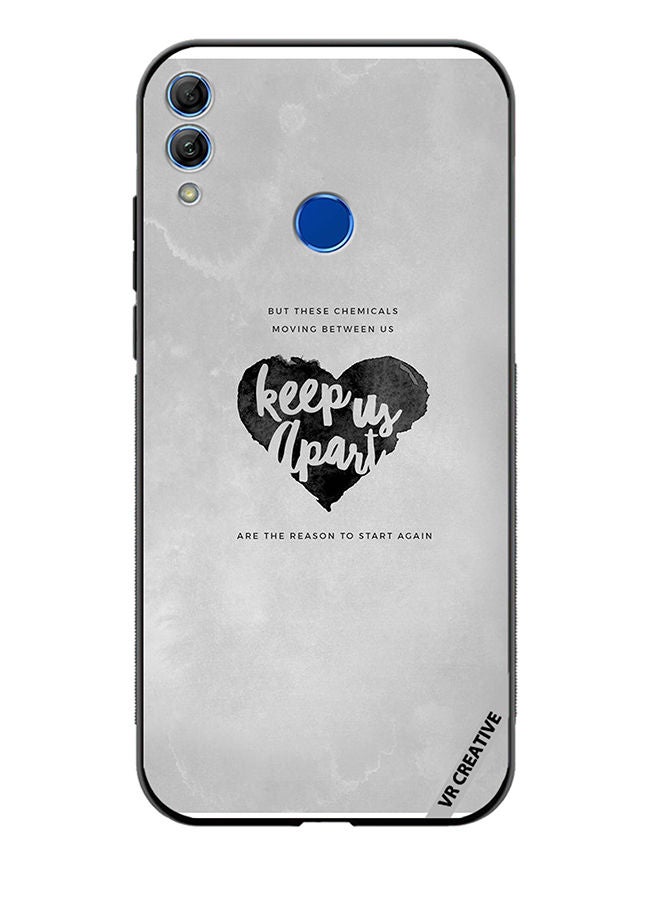 Protective Case Cover For Honor 10 Lite Keep Us Apart Design Multicolour